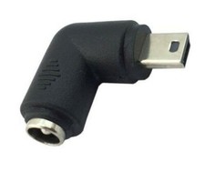 DC 5.5 x 2.1mm Jack To Mini USB 5Pin Right Angle Male Power Adapter Convertor