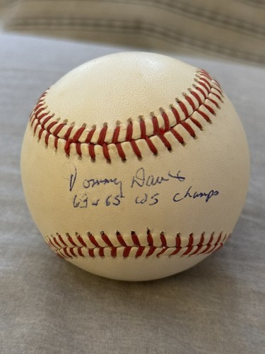 Tommy Davis SIGNED Baseball w/COA Los Angeles Dodgers WS Champs 1963 1965 - Picture 2 of 7