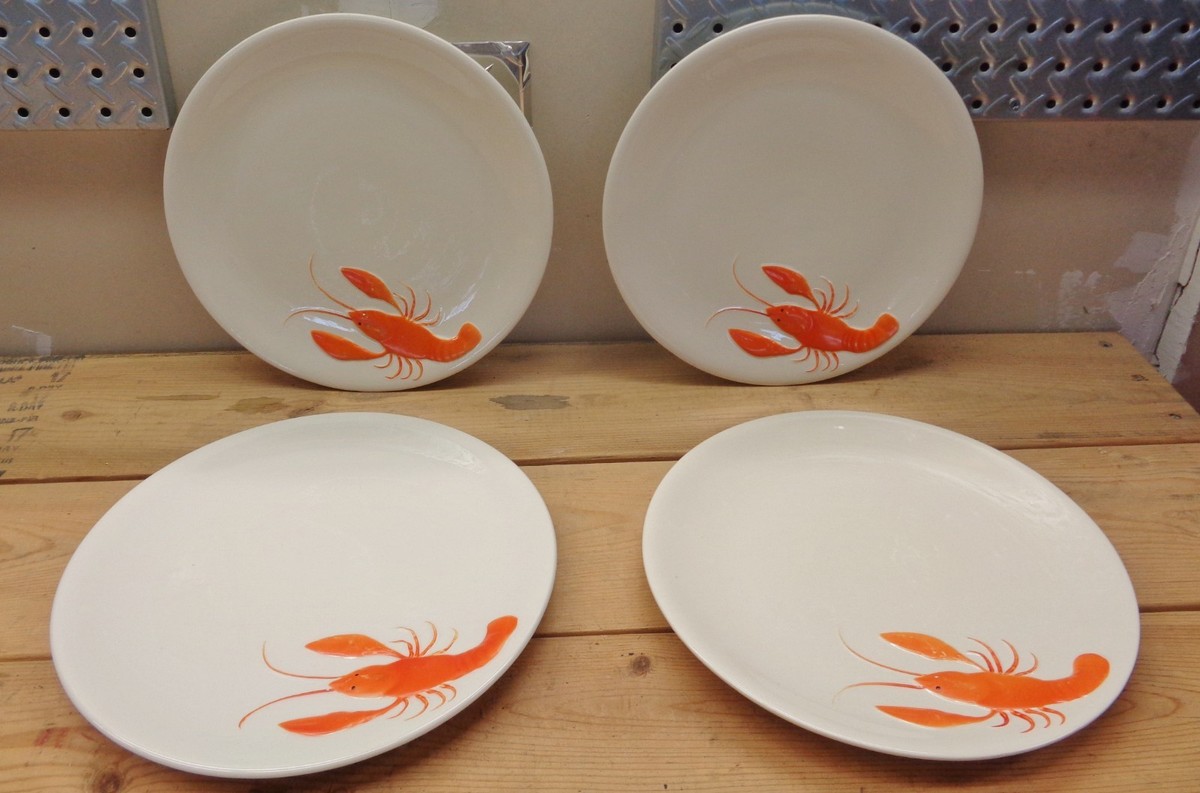 Vintage Waechtersbach Lobster Seafood Dinner Plates 10