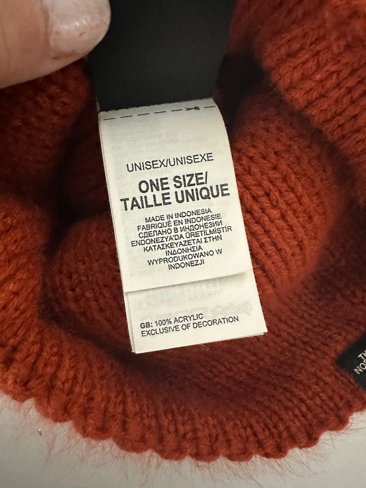 THE NORTH FACE Burnt Orange knit Beanie Adult One Size - Image 3 of 3