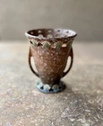 Roseville Pottery Ferella Handled Art Deco Vase Pink/Green 500-5" 1930s