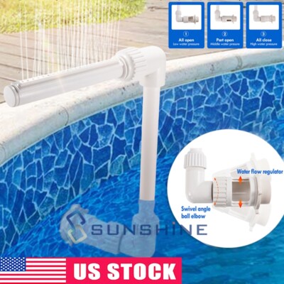 Fountains for In-Ground Swimming Pool Adjustable Waterfall for Above-Ground Pool