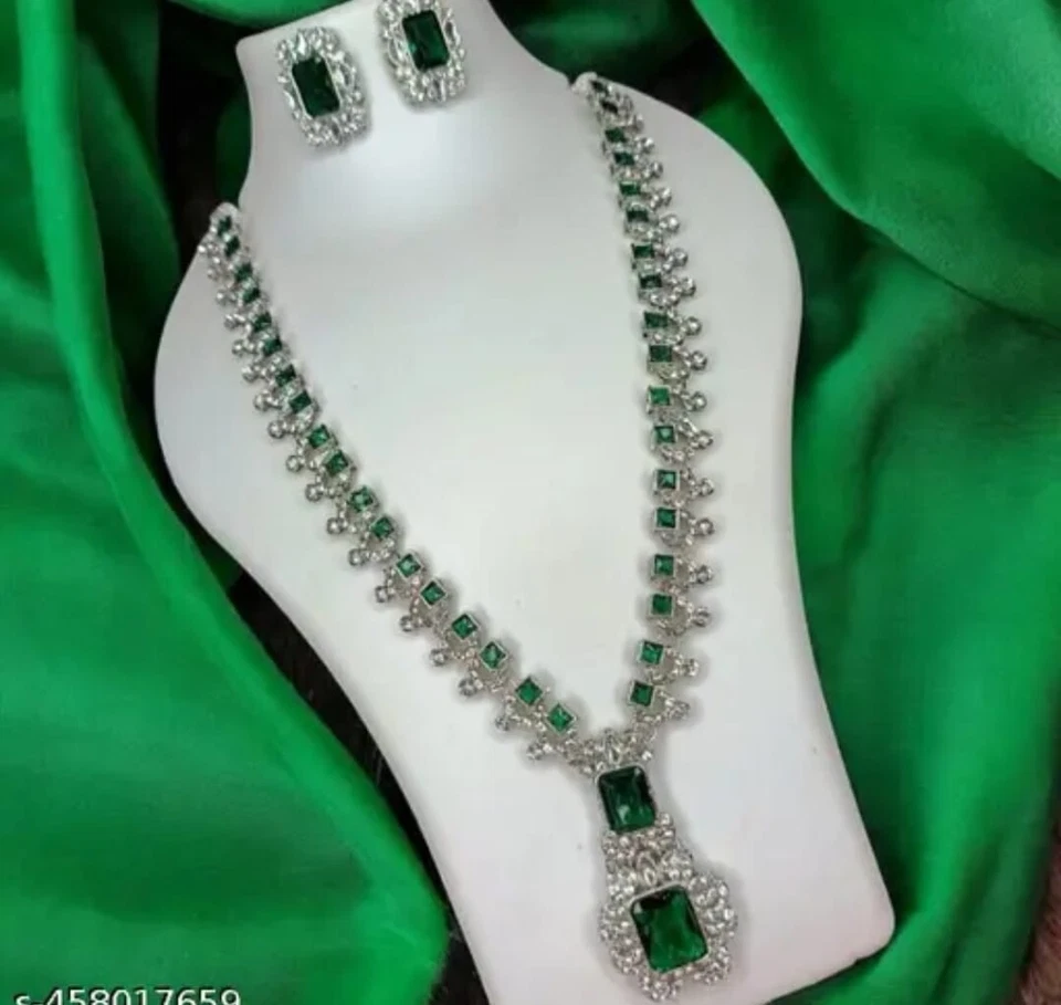 Joyería verde nupcial Bollywood boda paquistaní indio inspirado en Nita Ambani Foto 2 de 3