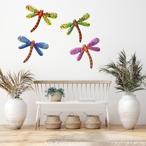 Metal Dragonfly Realistic Wall Art Ornament Bedroom Living Room Home Decoration - Picture 3 of 9