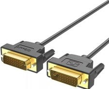 QGeeM DVI To DVI Cable Male To Male Dual Link DVI-D Monitor Display 24 1 Pin 6ft