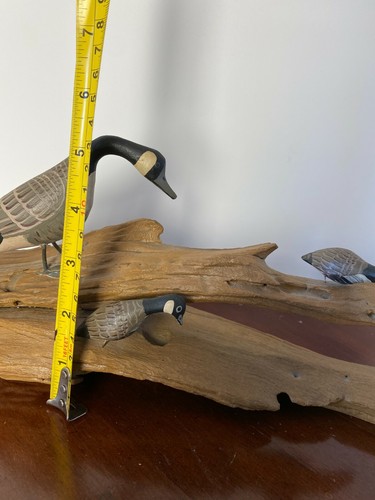 MCM Geese on Driftwood 10.5" Sculpture - Picture 10 of 11