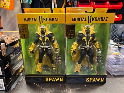 McFarlane Mortal Kombat Spawn Variant Gold Label Exclusive Walmart Lot Of 2 MIB