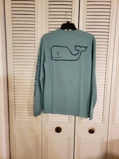 NWT Vineyard Vines Mens L/S Graphic Pocket T-Shirt Vintage Whale Starboard Small