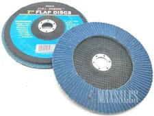 (Qty-2) Premium Zirconia Flap Disc 7" x 7/8" Arbor 60 Grit 8500 Rpm Max 