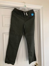 Carter's Boys Kid Pants, Drawstring Closure, Reinforced Knees, Green, Size 14