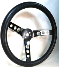Vintage Chrome 3 Spoke Steering Wheel 13 Hot Rod Rat Rod