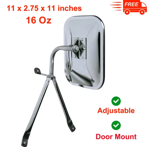 OE Universal Low-Mount Style Truck & Van Mirror, Fully Adjustable, Easy Install