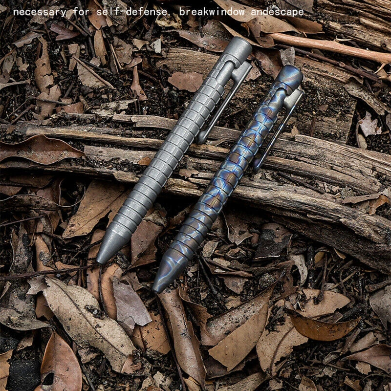 TC4 Titanium Alloy Bolt Action Pen Office Signature Writing Pocket EDC Tool Pens - Image 3 of 4