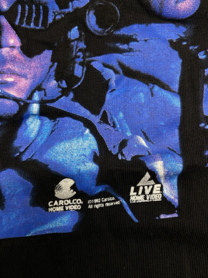 Camiseta De Colección Universal Soldier 1992 Para Hombres XL Negra Rara Película PROMOCIÓN Foto 2 de 4