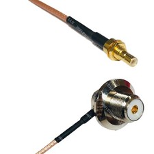 RG316 SMB MALE BULKHEAD to UHF Female Angle Bulkhead RF Cable Rapid-SHIP LOT