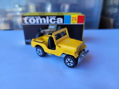 トミカ 三菱 H-J58 No.25 1/57 Vintage Tomica Tomy #25 Yellow Mitsubishi Jeep H-J58 1/57