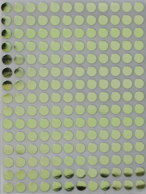 Gold Color-Coding Labels in Various Sizes 8MM-38MM (¼ '' - 1 ½ '') 15 Sheets 