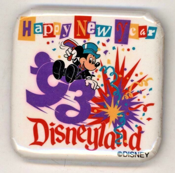 1993 Disneyland Happy New Year  2"  Pinback Button