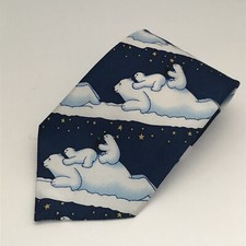 Coca Cola Polar Bear Polyester Novelty Neck Tie Christmas Winter Holiday