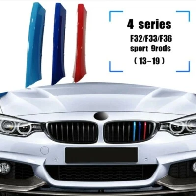 Set de Caches Grilles Clips Calandre BMW Pack M Serie 4 F32 F36 F33 2013-2019 - Photo 1/4