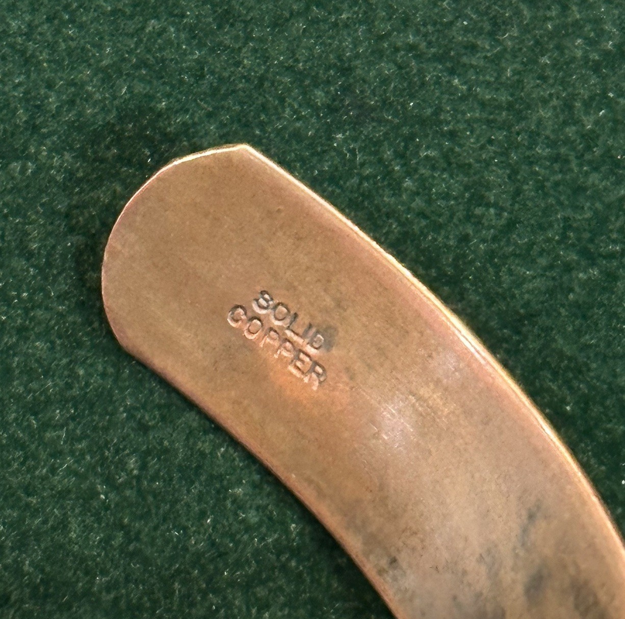 Vintage Solid Copper Native American Style Cuff/B… - image 7