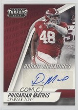 2022 Chronicles Draft Picks Threads Rookie Signatures Phidarian Mathis Auto 0wd0