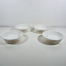Vintage Pyrex Blue Iris Breakfast Bowl Desert Bowl 16 cm Diameter X4 Bundle