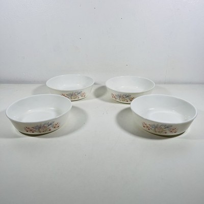 Vintage Pyrex Blue Iris Frühstücksschale Desert Bowl 16 cm Durchmesser X4 Konvolut