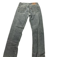 Vintage Levi  s 501 button fly 90s gray straight leg jeans 29 x 30 Mexico