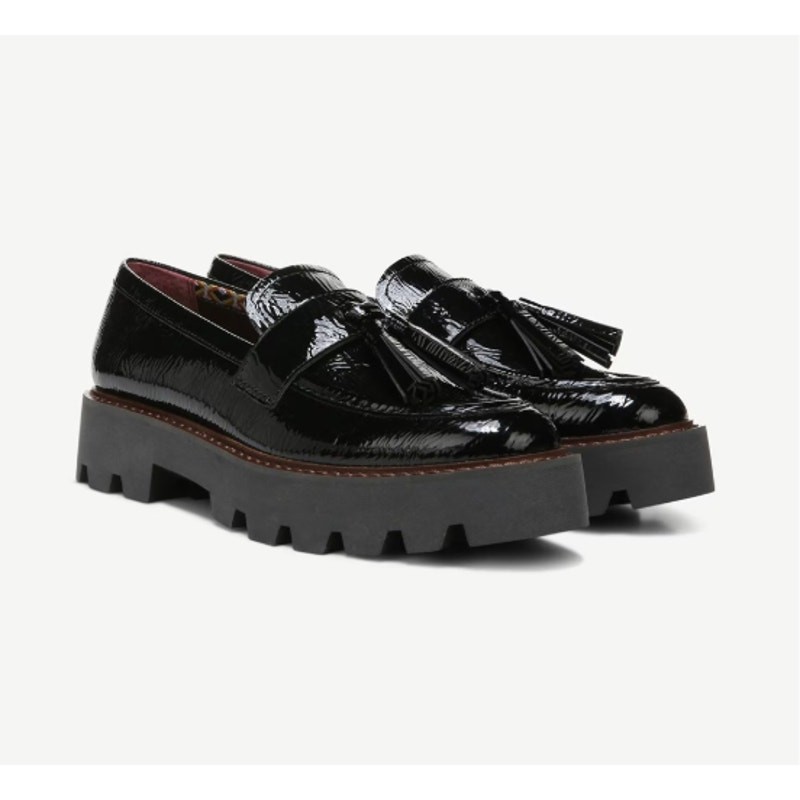 SAOLA NUOVI mocassini donna Franco Sarto Balinna suola a strappo nappa slip on taglia 13M neri