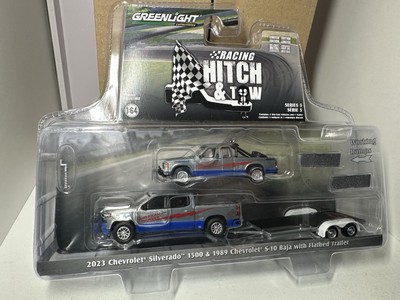 Greenlight 1:64 Raw Chase Chevrolet Silverado , S 10 Racing Hitch & Tow