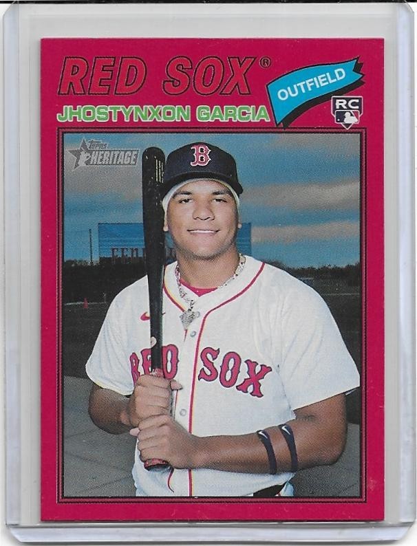 2026 Topps Heritage Jhostynxon Garcia Red Border RC Parallel #112