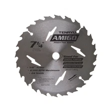 Tenryu Amigo 7-1/4 in. D X 5/8 in. S Power Tool Steel Saw Blade 24 teeth 1 pc