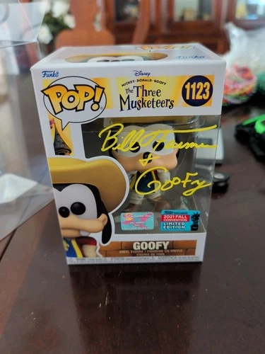 Disney Three Musketeers Goofy Funko Pop 1123 Signed by Bill Farmer ST4