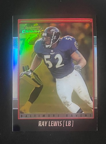 Ray Lewis #43 2001 Bowman Chrome card