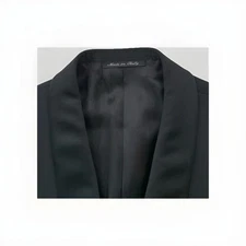 Canali Shawl Collar Tuxedo Jacket DB US 38R Black 100% Wool Italy