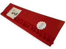 VTG Japanese Hakkake Kimono Replacement Lining Backing Deep Red Silk Unused