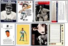 Lou Gehrig 4 Card Lot - New York Yankees HOF