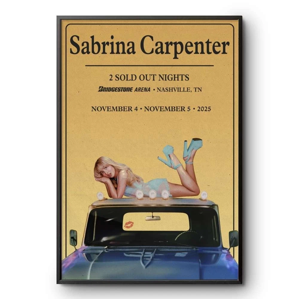 Sabrina Carpenter Nashville 2025 Poster Music Print