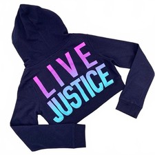 VGUC Justice Cropped Full Zip Hoodie  Sz 10