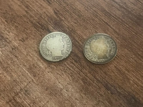 Lot Of Barber Dimes : 1892 1909