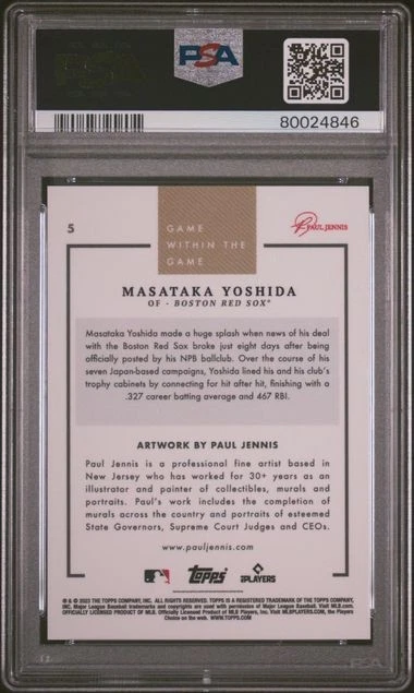 2023 Topps Game within the Game 5 Masataka Yoshida - PSA 10 GEM MT!!! - Image 2 of 2