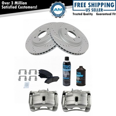 Front Ceramic Pad Performance Rotor & Calipers Kit w/Chemicals