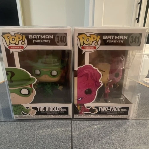 Funko Pop! Batman Forever The Riddler #340 & Two-Face #341 Set With Protector