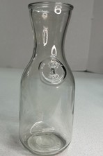 VTG Embossed Paul Masson "Since 1852" Glass Milk Bottle Carafe Decanter Vase 10"