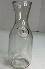 VTG Embossed Paul Masson "Since 1852" Glass Milk Bottle Carafe Decanter Vase 10"