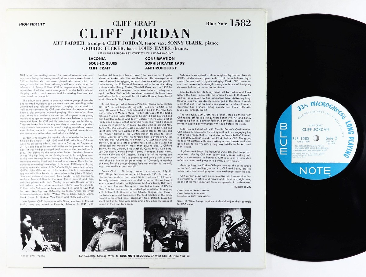 Cliff Jordan - Cliff Craft LP - Blue Note Japan - BLP 1582