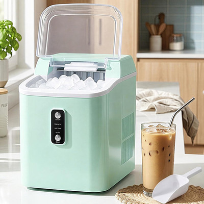 Nugget Ice Maker Countertop, 6-Min Fast Chewable Pellet Ice, 24Lbs/24H Portable