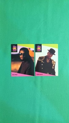 1991 Pro Set Super Stars Musicards Lot Of 2 Maxi Priest & Bobby Brown 