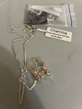Authentic Chamilia Disney Minnie Mouse Necklace Bowtique Set 4016-0004 RETIRED
